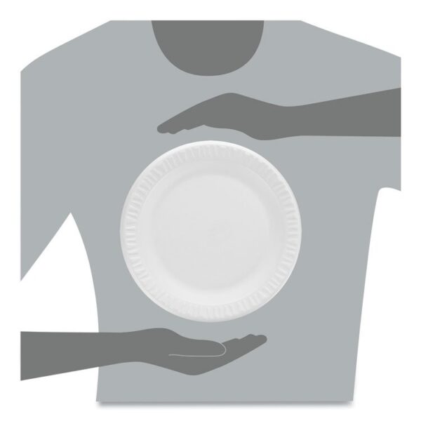 Concorde Foam Plate, 9" dia, White, 125/Pack, 4 Packs/Carton - Image 4
