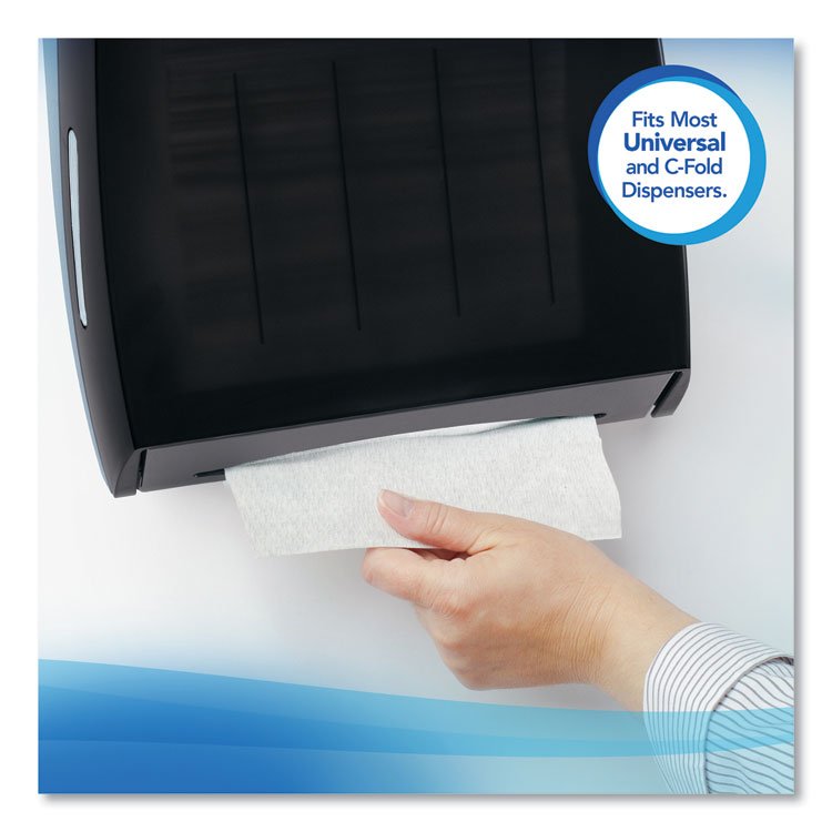 Essential C-Fold Towels for Business, Absorbency Pockets, 1-Ply, 10.13 x 13.15, White, 200/Pack, 12 Packs/Carton - Image 2