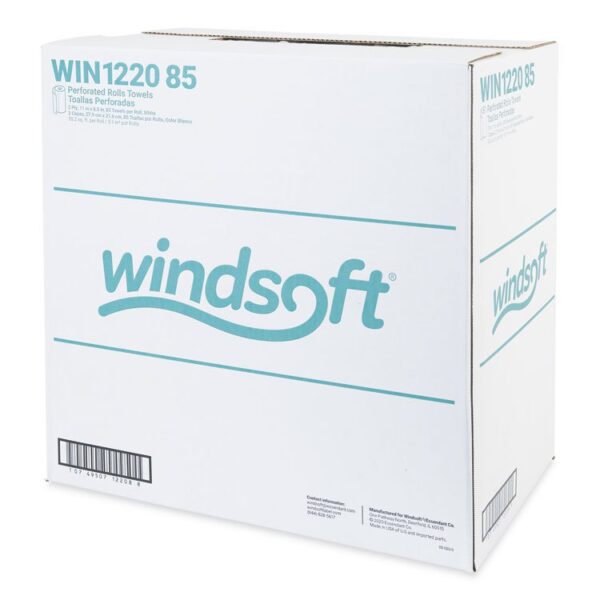Kitchen Roll Towels, 2-Ply, 11 x 8.5, White, 85/Roll, 30 Rolls/Carton - Image 7