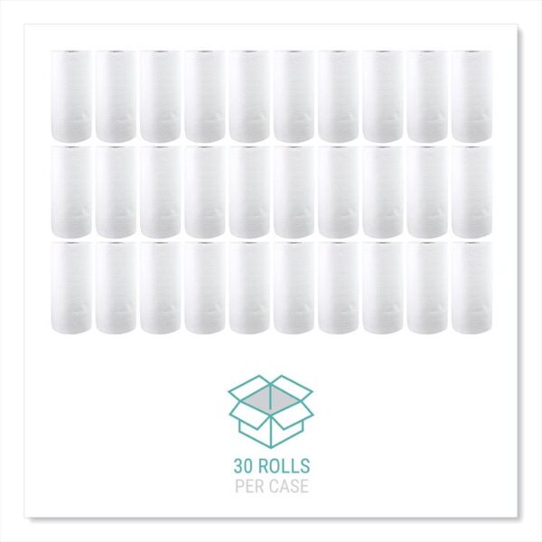 Kitchen Roll Towels, 2-Ply, 11 x 8.5, White, 85/Roll, 30 Rolls/Carton - Image 6