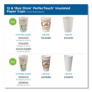 PerfecTouch Paper Hot Cups, 16 oz, Coffee Haze Design, 50/Pack