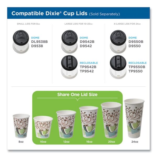 PerfecTouch Paper Hot Cups, 12 oz, Coffee Haze Design, 25/Sleeve, 20 Sleeves/Carton - Image 4