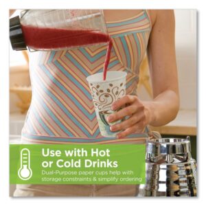 PerfecTouch Paper Hot Cups, 12 oz, Coffee Haze Design, 25/Sleeve, 20 Sleeves/Carton