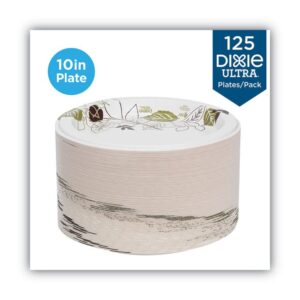 Pathways Soak Proof Shield Heavyweight Paper Plates, 10.13" dia, Green/Burgundy, 125/Pack