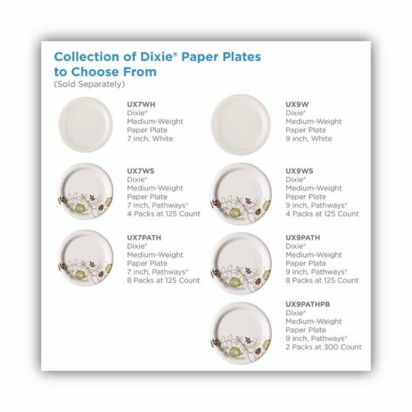 Pathways Soak-Proof Shield Mediumweight Paper Plates, 8.5" dia, Green/Burgundy, 1,000/Carton - Image 5