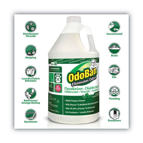 Concentrated Odor Eliminator, Eucalyptus, 1 gal Bottle, 4/Carton - Image 3