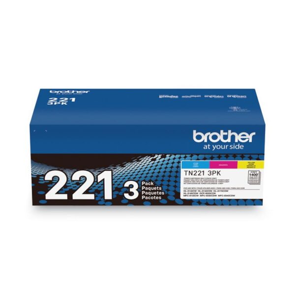 TN2213PK Toner, 1,400 Page-Yield, Cyan/Magenta/Yellow - Image 2