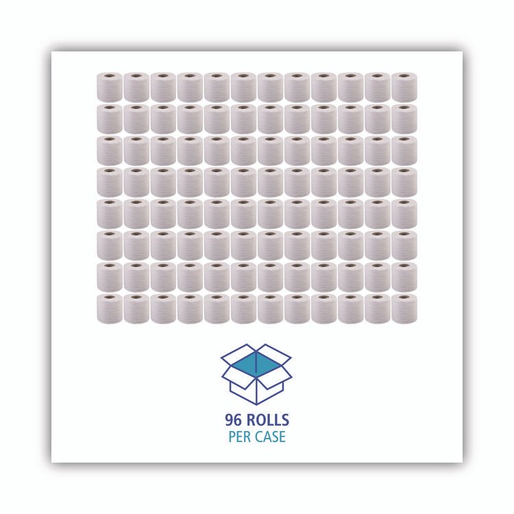 2-Ply Toilet Tissue, Septic Safe, White, 400 Sheets/Roll, 96 Rolls/Carton - Image 5