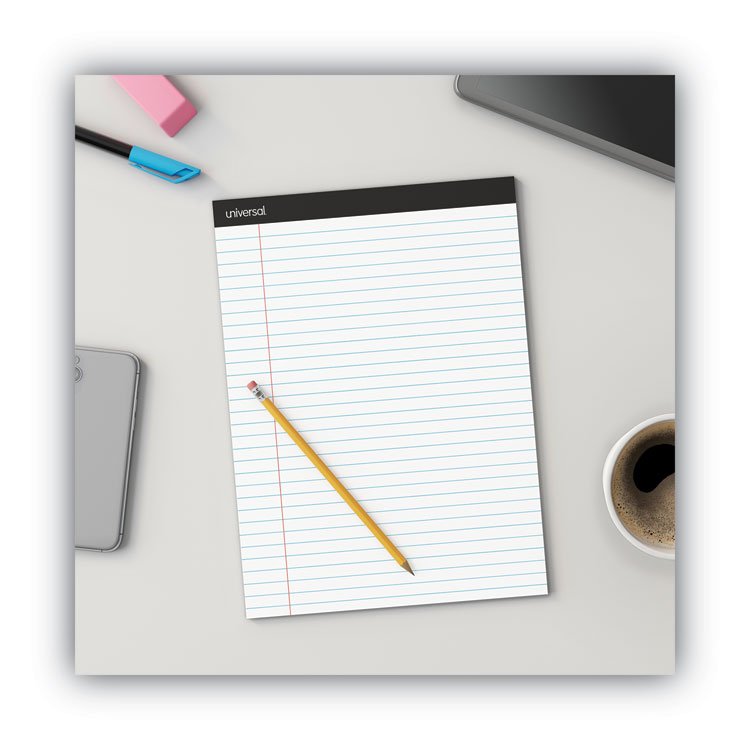 Universal® Premium Ruled Writing Pads with Heavy Duty Back
