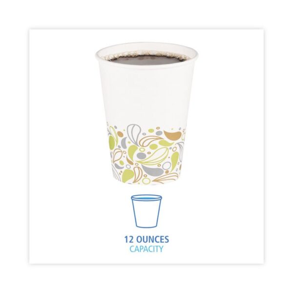 Deerfield Printed Paper Hot Cups, 12 oz, 50/Sleeve, 20 Sleeves/Carton