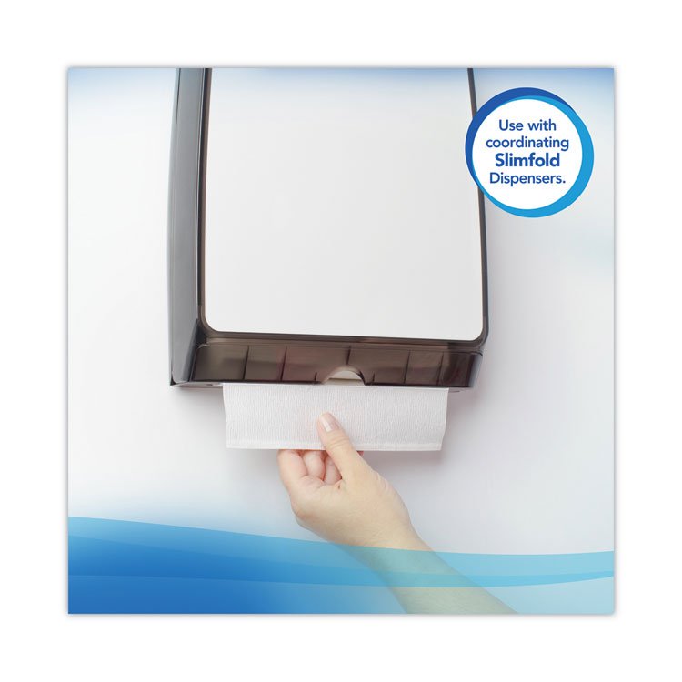 Slimfold Towels, 1-Ply, 7.5 x 11.6, White, 90/Pack, 24 Packs/Carton - Image 2