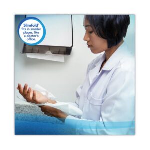 Slimfold Towels, 1-Ply, 7.5 x 11.6, White, 90/Pack, 24 Packs/Carton