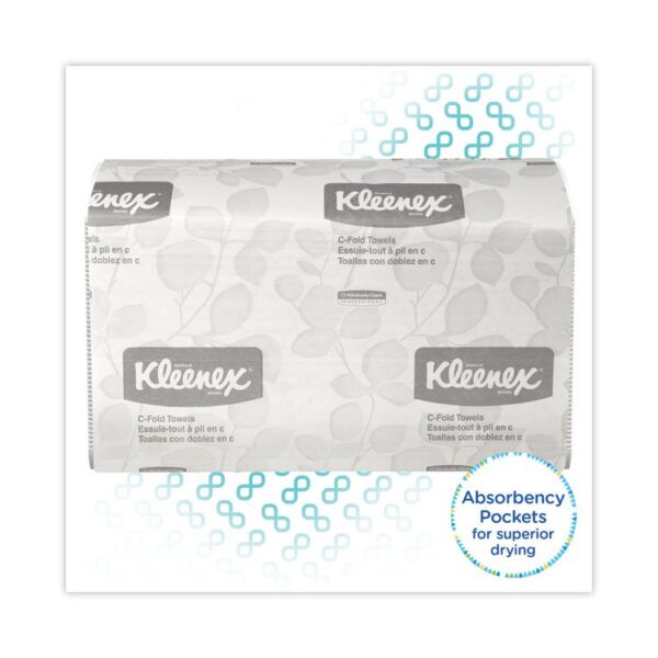C-Fold Paper Towels, 1-Ply, 10.13 x 13.15, White, 150/Pack, 16 Packs/Carton - Image 3