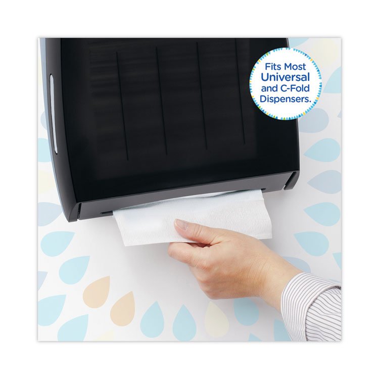 C-Fold Paper Towels, 1-Ply, 10.13 x 13.15, White, 150/Pack, 16 Packs/Carton - Image 2