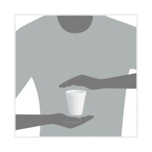 Foam Drink Cups, 8 oz, White, 25/Bag, 40 Bags/Carton