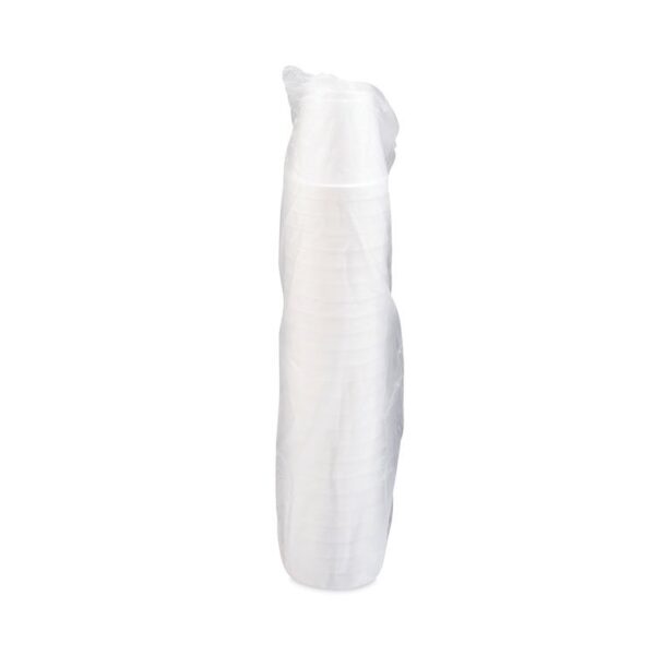 Foam Drink Cups, 8 oz, White, 25/Bag, 40 Bags/Carton - Image 2