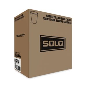 Single-Sided Poly Paper Hot Cups, 12 oz, White, 50/Bag, 20 Bags/Carton