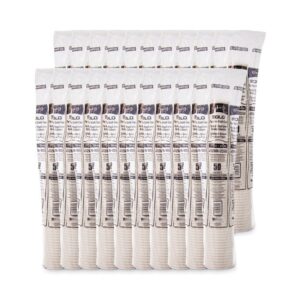 Single-Sided Poly Paper Hot Cups, 12 oz, White, 50/Bag, 20 Bags/Carton