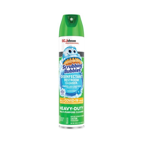 Disinfectant Restroom Cleaner II, Rain Shower Scent, 25 oz Aerosol Spray, 12/Carton