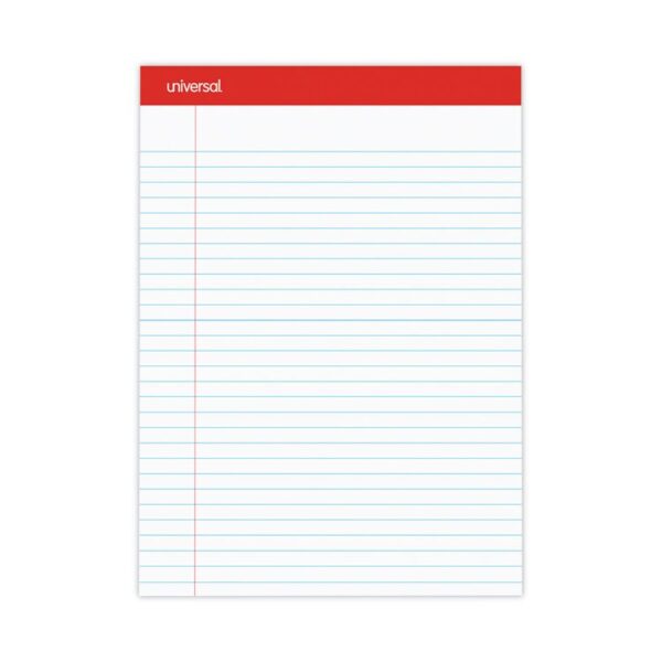 Perforated Ruled Writing Pads, Wide/Legal Rule, Red Headband, 50 White 8.5 x 11.75 Sheets, Dozen - Image 2