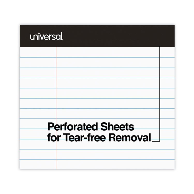 Universal® Premium Ruled Writing Pads with Heavy Duty Back