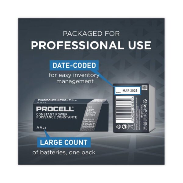 Professional Alkaline AA Batteries, 144/Carton - Image 2