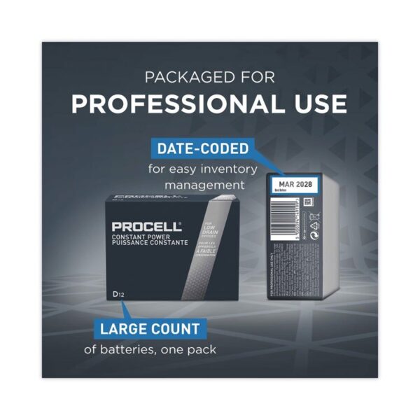 Professional Alkaline D Batteries, 12/Box - Image 2