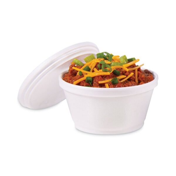 Foam Container, Extra Squat, 8 oz, White, 1,000/Carton - Image 7