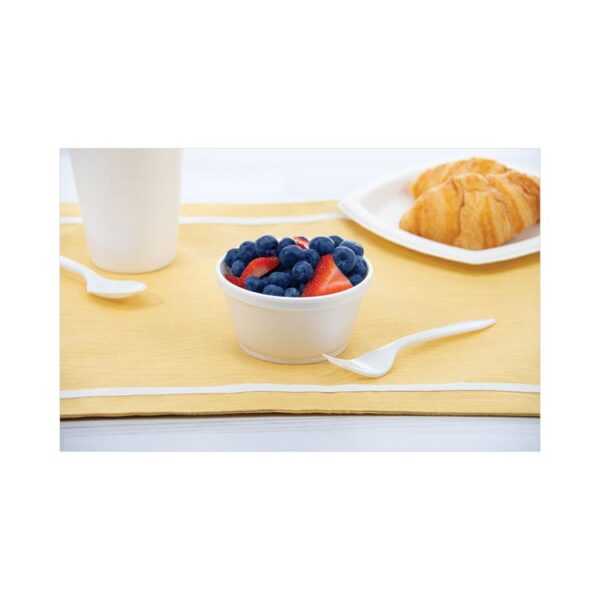 Foam Container, Extra Squat, 8 oz, White, 1,000/Carton - Image 5