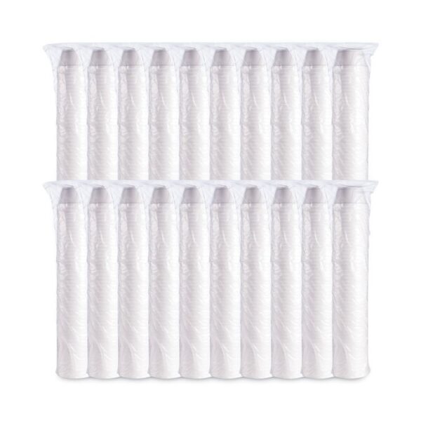 Foam Container, Extra Squat, 8 oz, White, 1,000/Carton - Image 4