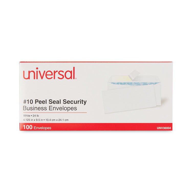 Universal® Peel Seal Strip Business Envelope