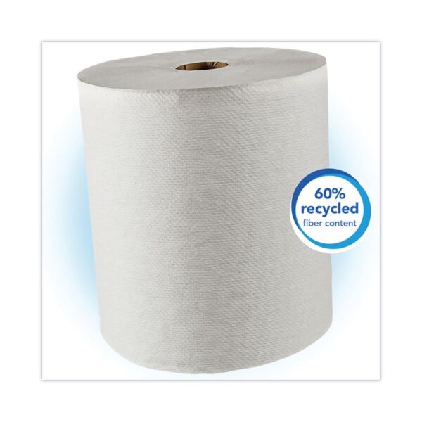 Hard Roll Paper Towels with Premium Absorbency Pockets, 1-Ply, 8" x 425 ft, 1.5" Core, White, 12 Rolls/Carton