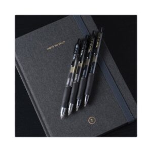 G2 Premium Gel Pen, Retractable, Fine 0.7 mm, Black Ink, Smoke/Black Barrel, Dozen