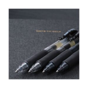 G2 Premium Gel Pen, Retractable, Fine 0.7 mm, Black Ink, Smoke/Black Barrel, Dozen