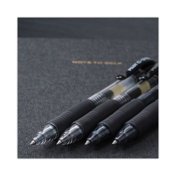 G2 Premium Gel Pen, Retractable, Fine 0.7 mm, Black Ink, Smoke/Black Barrel, Dozen - Image 5