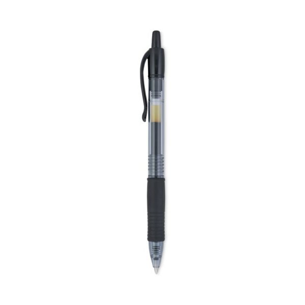 G2 Premium Gel Pen, Retractable, Fine 0.7 mm, Black Ink, Smoke/Black Barrel, Dozen - Image 4