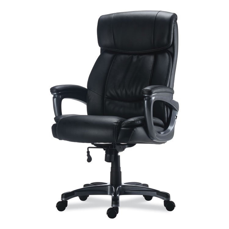 Alera Egino Big and Tall Chair, Supports Up to 400 lb, Black Seat/Back, Black Base - Image 3