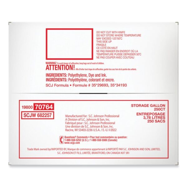 Double Zipper Storage Bags, Triple System Seal, Gallon, 10.56" x 10.75", Clear, 250/Box - Image 4