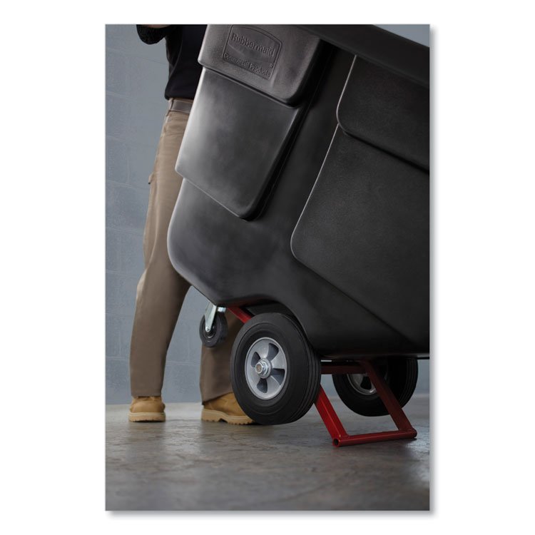 0.5 cu yd BRUTE Rotomolded Tilt Truck, 450 lb Capacity, Black - Image 3