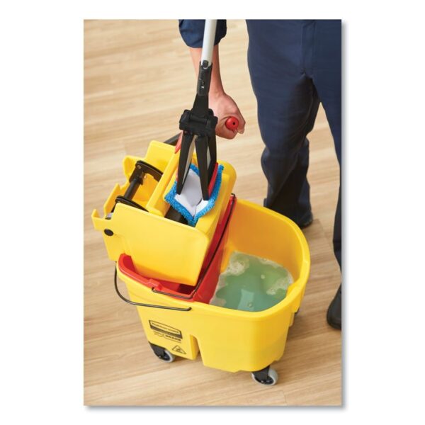 WaveBrake 2.0 Bucket/Wringer Combos, Side-Press, 35 qt, Plastic, Yellow - Image 3