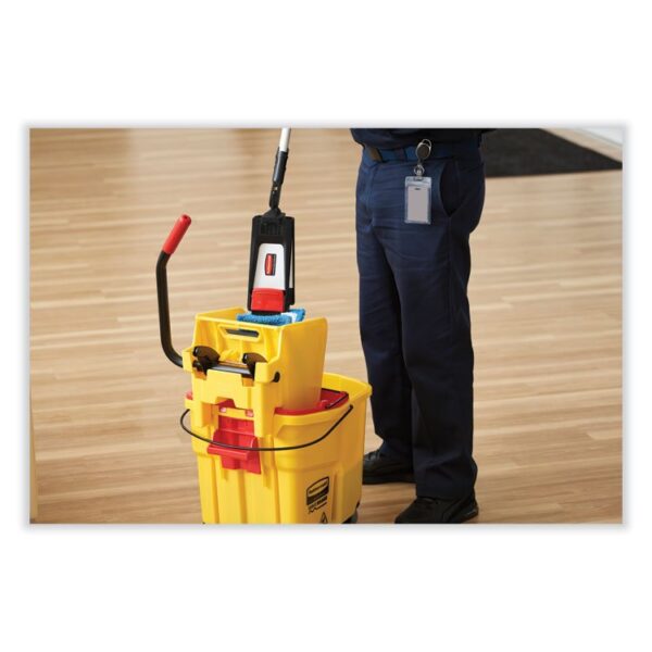 WaveBrake 2.0 Bucket/Wringer Combos, Side-Press, 35 qt, Plastic, Yellow - Image 2