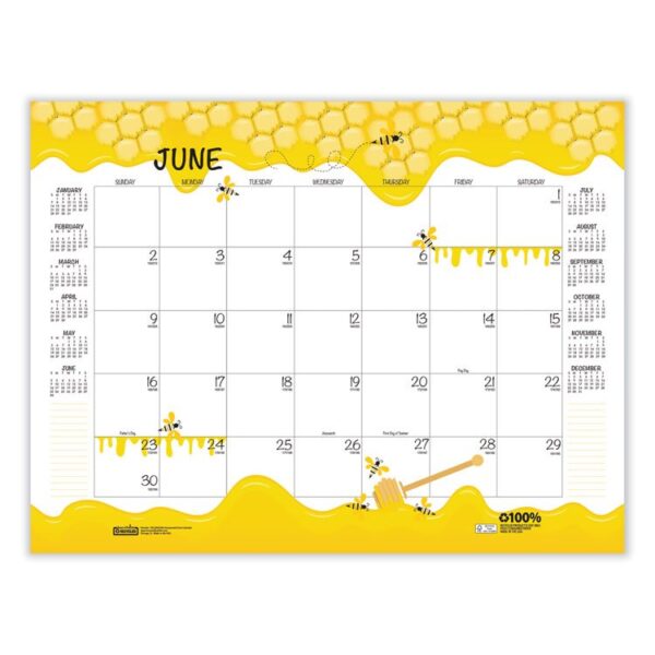 House of Doolittle™ 100% Recycled Honeycomb Desk Pad Calendar