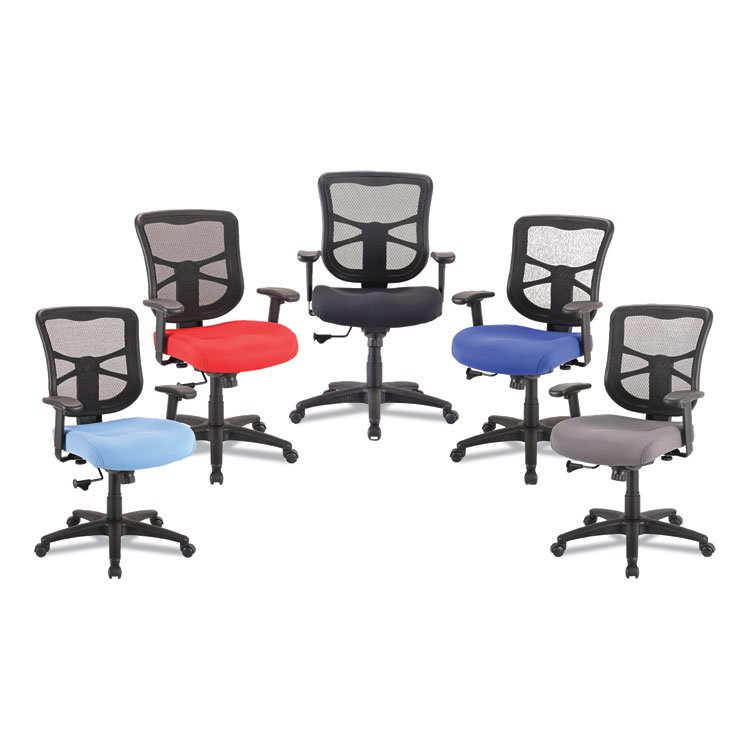 Alera Elusion Series Mesh Mid-Back Swivel/Tilt Chair, Supports Up to 275 lb, 17.9" to 21.8" Seat Height, Black - Image 7