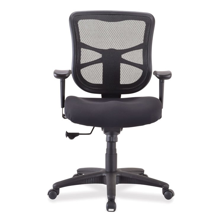 Alera Elusion Series Mesh Mid-Back Swivel/Tilt Chair, Supports Up to 275 lb, 17.9" to 21.8" Seat Height, Black - Image 2
