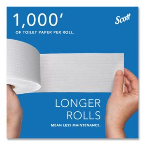 Essential 100% Recycled Fiber JRT Bathroom Tissue for Business, Septic Safe, 2-Ply, White, 3.55" x 1,000 ft, 12 Rolls/Carton