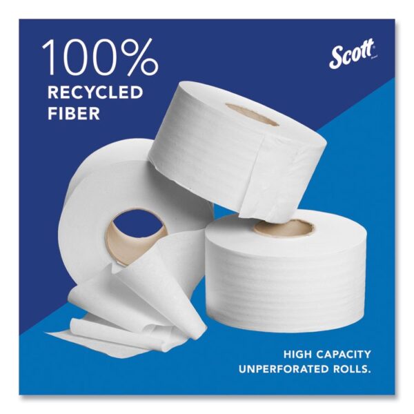 Essential 100% Recycled Fiber JRT Bathroom Tissue for Business, Septic Safe, 2-Ply, White, 3.55" x 1,000 ft, 12 Rolls/Carton - Image 6