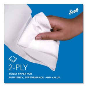 Essential 100% Recycled Fiber JRT Bathroom Tissue for Business, Septic Safe, 2-Ply, White, 3.55" x 1,000 ft, 12 Rolls/Carton
