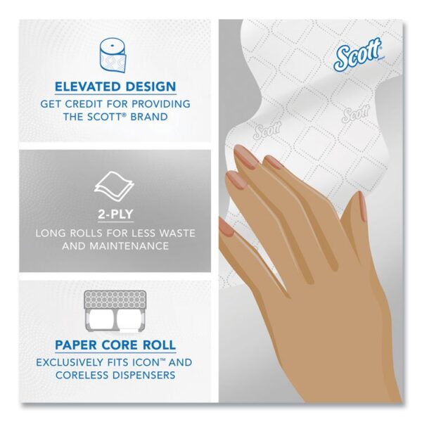 Pro Small Core High Capacity/SRB Bath Tissue, Septic Safe, 2-Ply, White, 1,100 Sheets/Roll, 36 Rolls/Carton - Image 10