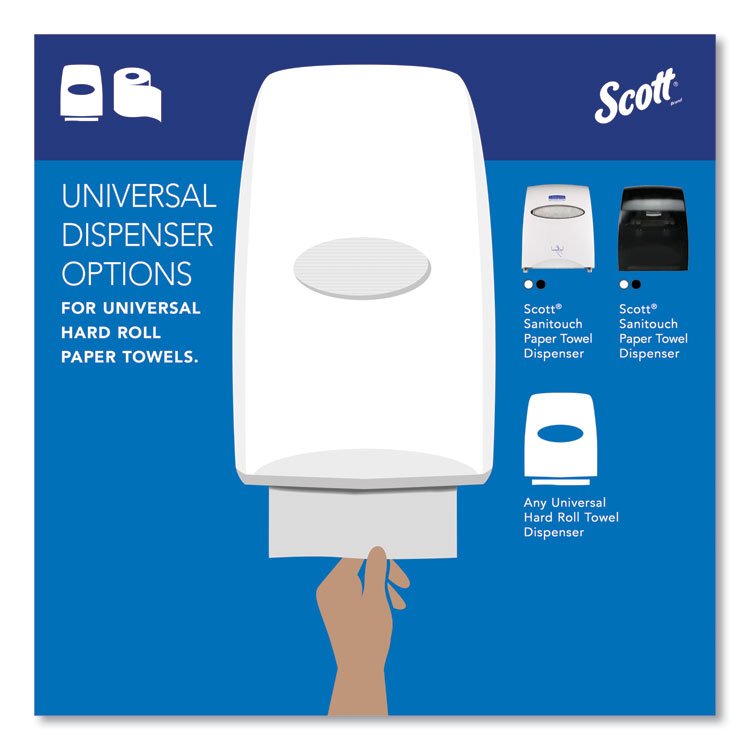 Essential High Capacity Hard Roll Towels for Business, Absorbency Pockets, 1-Ply, 8" x 1,000 ft, 1.5" Core, White,12 Rolls/CT - Image 8
