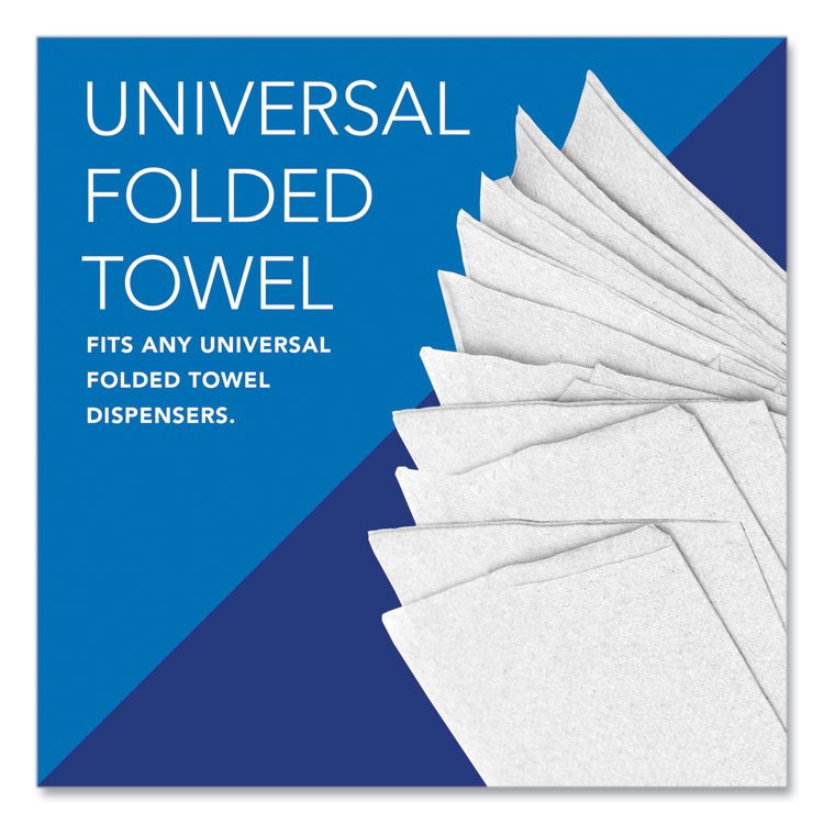 Essential Multi-Fold Towels, Plus Tier, Absorbency Pockets, 1-Ply, 9.2 x 9.4, White, 250/Packs, 16 Packs/Carton - Image 4